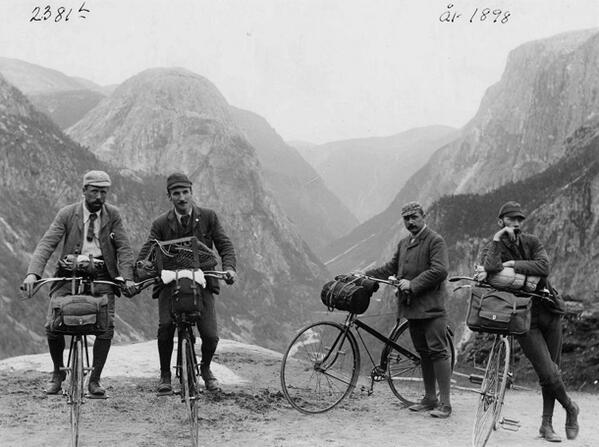 longstaffcycles's tweet image. “@CycleLens: Four pioneering mountain-bikers in Sogn (Norway), 1898. http://t.co/FtnZ1DVH3G” &amp;gt; looks like the @RevealThePath crew ;-)