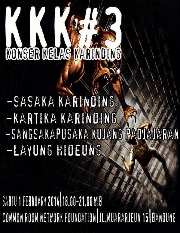 #Reminder #KKK Konser Kelas Karinding di Common Room. 01/02/14, pk. 18.00 w/ <a href="/titipan_karuhun/">KARTIKA karinding</a> <a href="/LayungHideung95/">Layung Hideung</a> dkk.