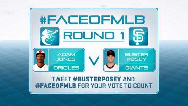 SFGiants's tweet photo. Tweet #BusterPosey #FaceofMLB http://t.co/I8YE6QSXUi