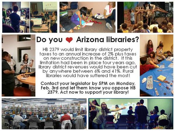 If you love your Arizona library, please CONTACT your legislator and SHARE this image! #libraries #voteNoHB2379