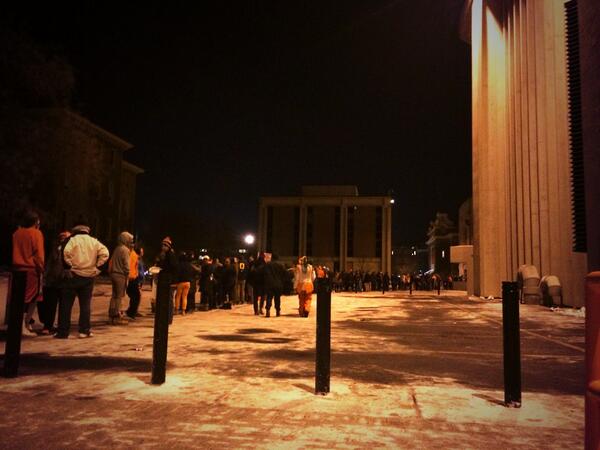 darylwolke's tweet image. @OttosArmy U ROCK! glad we have tix #2old MT The line shortly after 6am on GameDay, 12 hours till tipoff. #BeatDuke http://t.co/bOUPz3BMEj”