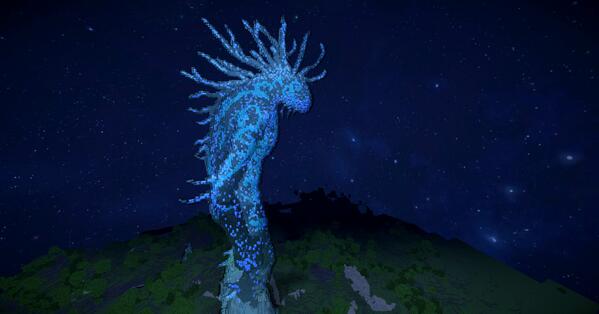 Pero マイクラ造形 Minecraftでもののけひめのでいだらぼっち作ってみた 完成 Http T Co Mccqngq85w