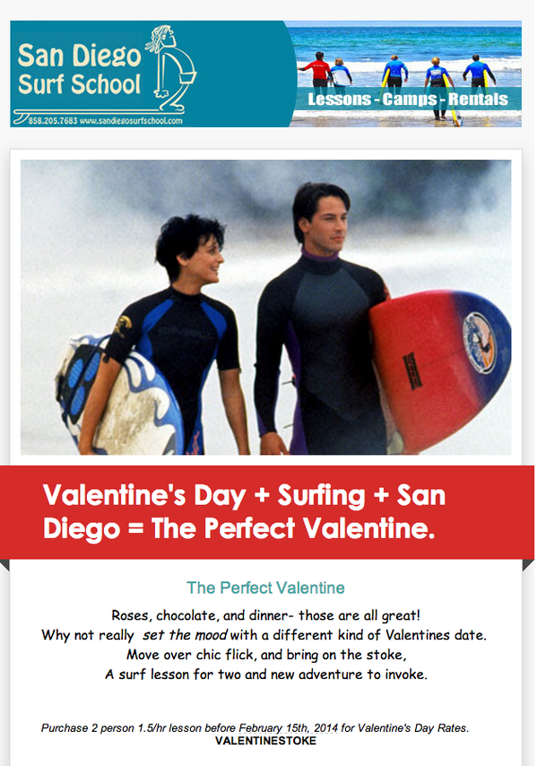 sdsurfschool's tweet photo. #ValentinesDay #Gifts #Surfing #SurfLessons #groupsurflessons #surfcamps #sandiego #pacificbeach http://t.co/0xDRbhVK5C