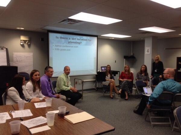 _pejones's tweet photo. VES 5th grade PLC sharing their practice. Professional, collaborative, and inspiring! http://t.co/oOisqpxfJe