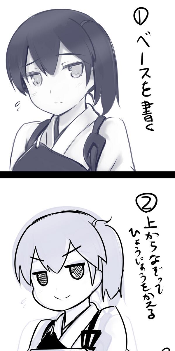 加賀さんの表情差分の描き方 