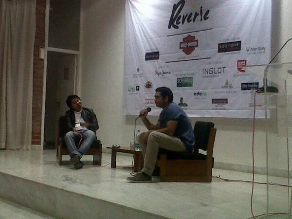 LitComm's tweet photo. AuthorSpeak with @gargsachin and @thenewauthor only at #Reverie14 !! http://t.co/aXc6rZcJPG