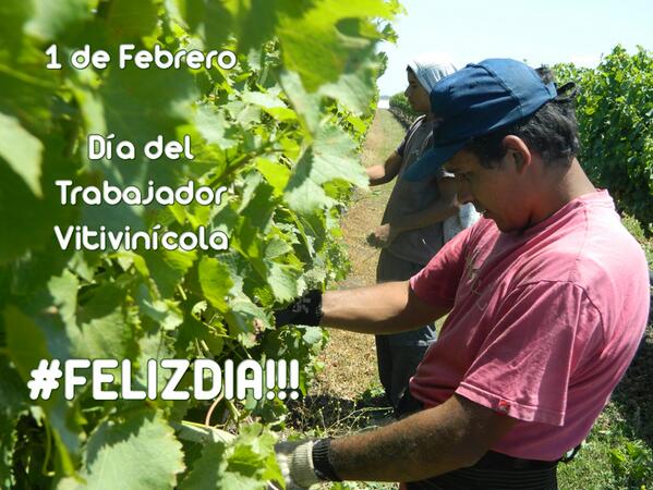 winesofarg's tweet photo. Feliz Día del Trabajador Vitivinícola! Brindemos por todos los que trabajan por el #vino! Salud! http://t.co/wze2aGnXhv via @MDQFoodWeek