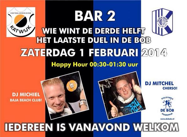 DeBobBar2's tweet photo. .@vvkatwijk tegen @KvvQuickBoys ! Het ultieme duel! http://t.co/9GFgfuILk8