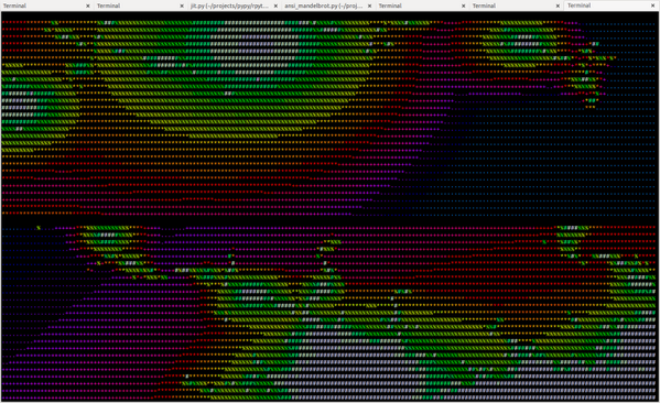 cfbolz's tweet photo. The RPython translator gained a truly essential feature: The fractal now uses 256 colors (done by @krono). http://t.co/jdF9n2WiHe