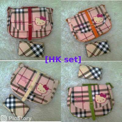 Burbery kitty tas+dompet idr 150rb