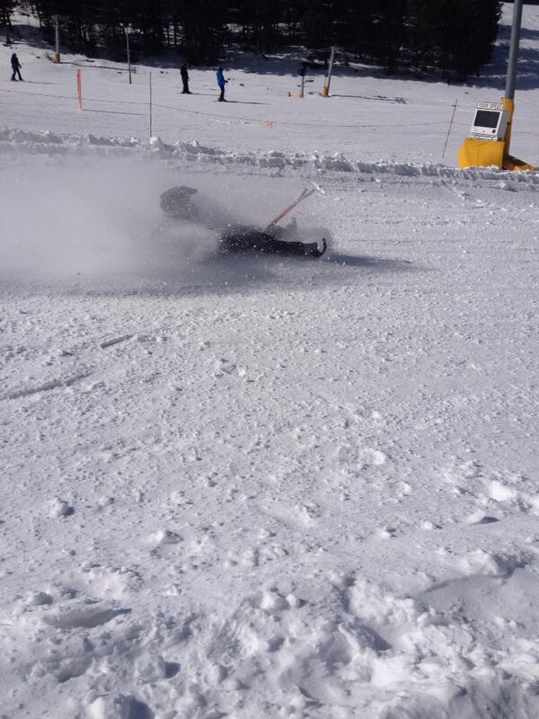 TheListShack's tweet image. Shovel sledding world championship.  65 mph on a shovel.  A wicked good time at @angelfireresort
