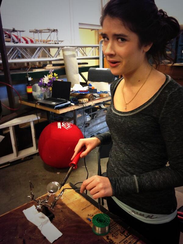 FRC1876's tweet photo. That's the face of someone learning to solder!!✒️✒️✒️ http://t.co/QyoICmO1OW