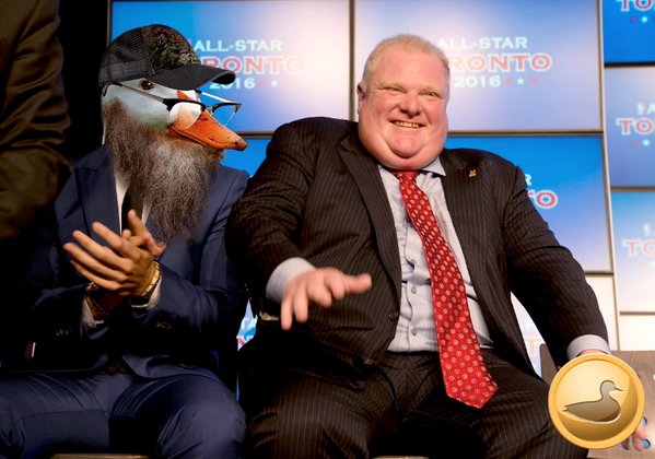 duckduckcoin's tweet photo. #RobFord &amp; Duck, doing #quack #bitcoin #doge #dogecoin  #memes #robfording http://t.co/lyzokJuBEM