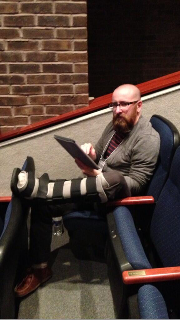 YogAlicia3's tweet image. The man and the boot. #TEDxACSchool @cpclemens