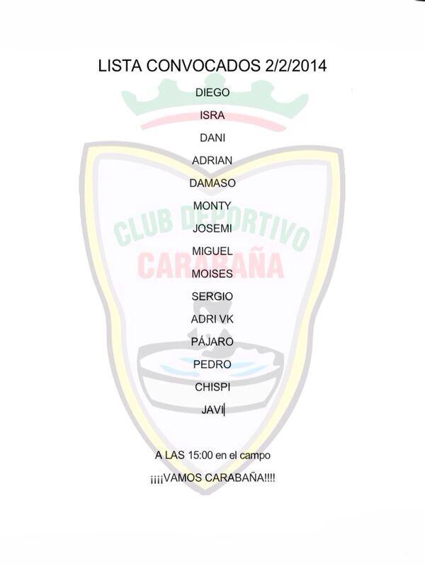 CDCarabana's tweet photo. Aquí os dejo la convocatoria para el domingo http://t.co/6DiJQy2z26