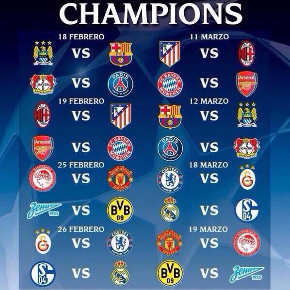 ¡Febrero, mes esperado por todos ya que regresa: la UEFA CHAMPIONS LEAGUE!