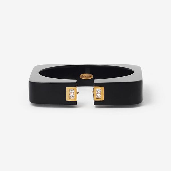 DomainStory's tweet image. Black Vendome Square Cuff at gorgeouscow.com