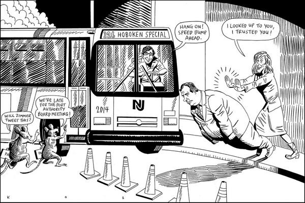 #chrischristy #nj #hoboken #njgovernor #bus