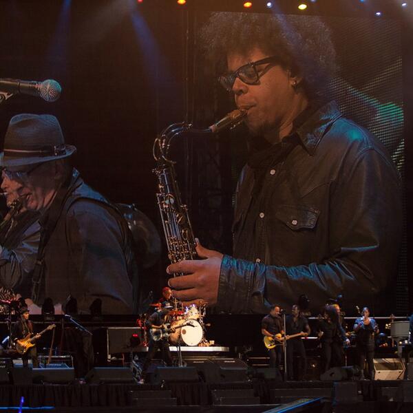BigConcerts's tweet photo. On saxophone: Jake Clemons, nephew of the late Clarence Clemons... #SpringsteenJHB http://t.co/Y1KzaSQr46
