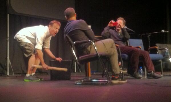 cultdung's tweet image. @Pat_Francis performs some #MonkeyStomp @NeverNotFunny live @SFSketchfest