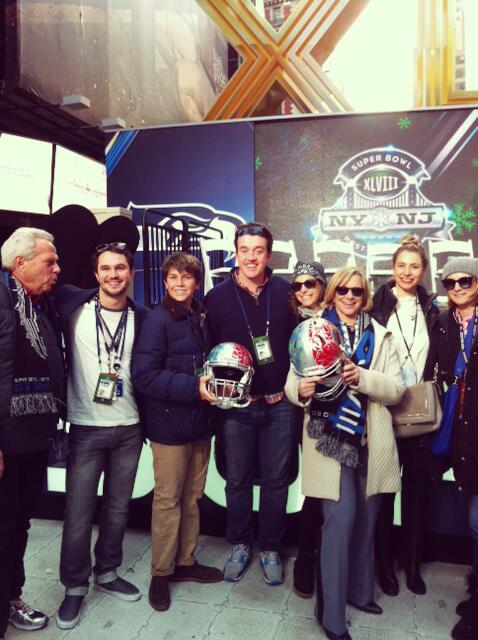 Lyn Devon coat at Super Bowl boulevard