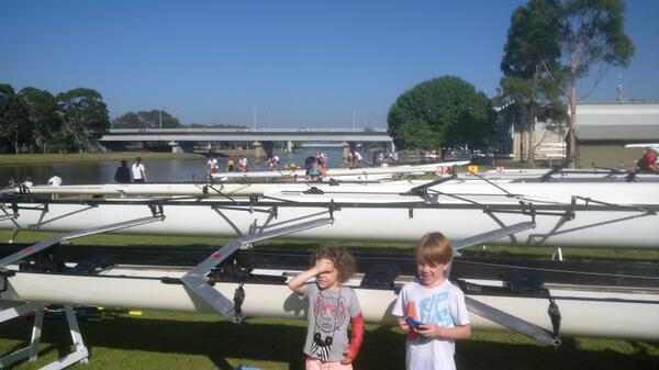 robbothatwit's tweet image. Looking forward to my first rowing race in years down at the Barwon, awesome cheer squad in tow! Binoculars ready!