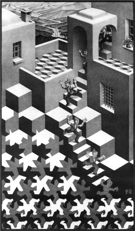 arteaIdia's tweet photo. "Cycle" (1938), M.C.Escher - Op Art http://t.co/7qLx7aCjgA