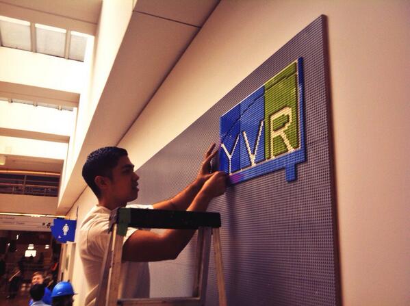 Check out our #YVRcommunity team member contributing to Canada's largest LEGO mural at @scienceworldca