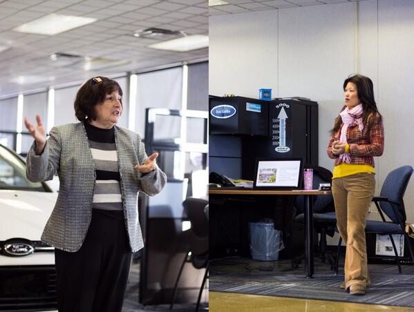 MESsolar's tweet photo. Class is in session at the Atchinson dealership.  Discussing @Ford &amp; @SunPower alliance. #DriveGreenForLife http://t.co/8GETLcHje9