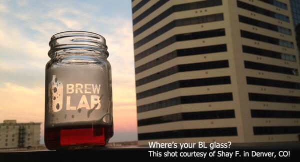 BrewLabSF's tweet image. Thanks Shay F. in Denver for this sunset shot. Where has your BL glass been? Send us pics: info at brewlabsf dot com!
