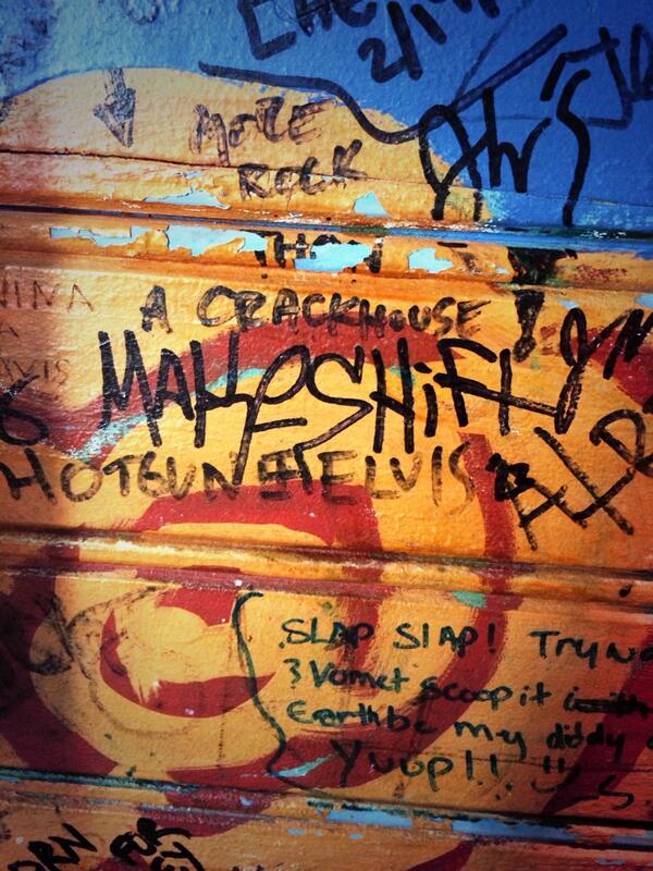 Makeshift_IL's tweet photo. Still holding up strong in the HOB Chicago dressing room  almost a year later http://t.co/88LXEQatOB