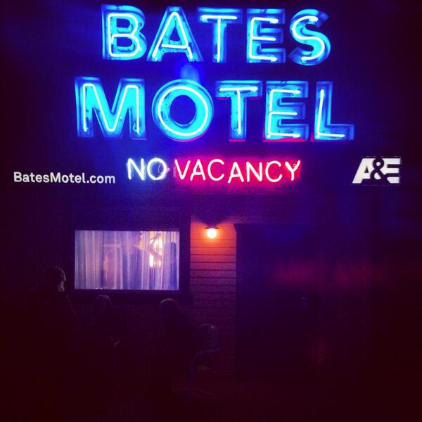 PilotfishTV's tweet photo. Sneak peek at what we've been working on for @Playboy's Super Bowl Party last night. #BatesMotel #A&amp;E http://t.co/cOlNtuytNS