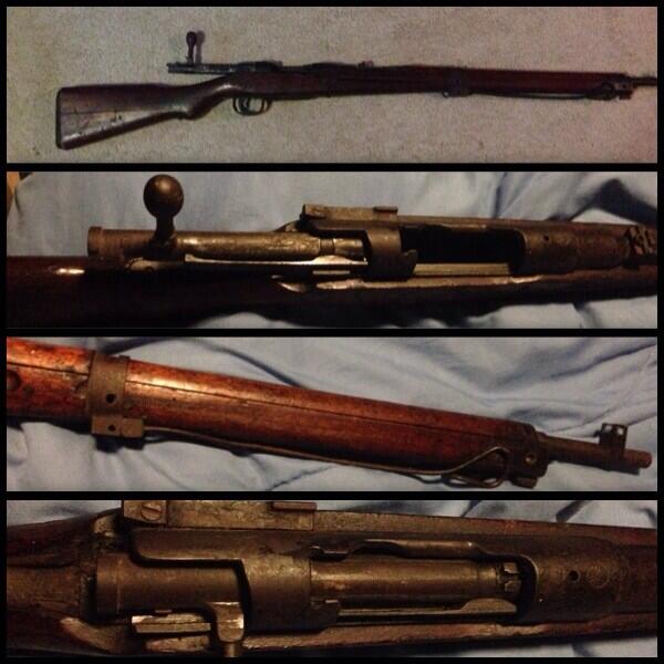 Hunting0126's tweet photo. i found a A Japanese Arisaka #coolfind #boltaction http://t.co/6mS1cvycPE