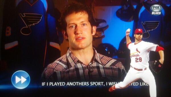 TeamSTL's tweet photo. "If I played another sport, I wish I played like..."
Perfect Choice @dbackes42 !
#ThanksCarp http://t.co/7glN5CONi5