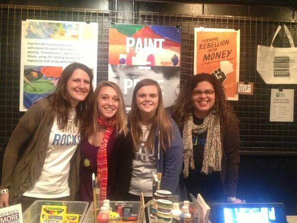 AliLozoff's tweet photo. The @freeartsmn ladies are ready to talk to you at #strummertribute Find out how art heals @FirstAvenue . http://t.co/G91GG92hWy