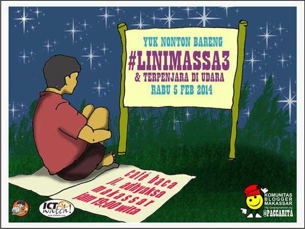 internetsehat's tweet photo. RT @paccarita: jangan lupa ya, besok malam ada nobar #Linimassa3 HARATIS!! datangki nah..nah..nah..
http://t.co/ZEUpV1Zvro
