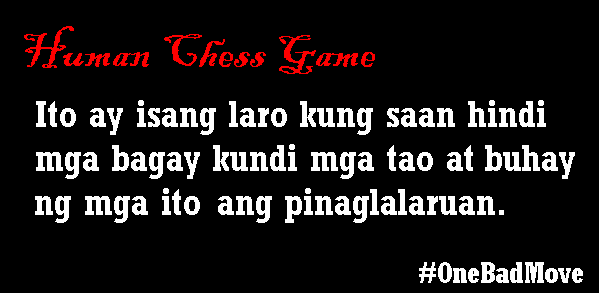 OneBadMove's tweet photo. The Human Chess Game of Memo Clarkson. #OneBadMove -Yukino @diarynidenny http://t.co/ZezBIkVbib