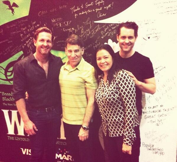 Wicked_Manila's tweet photo. David Harris, Stephen Schwartz, and Michael Ross with Bambi Verzo at tonight's show! #WickedManila2014 #Wicked #CCP http://t.co/MKUWF2WJdB
