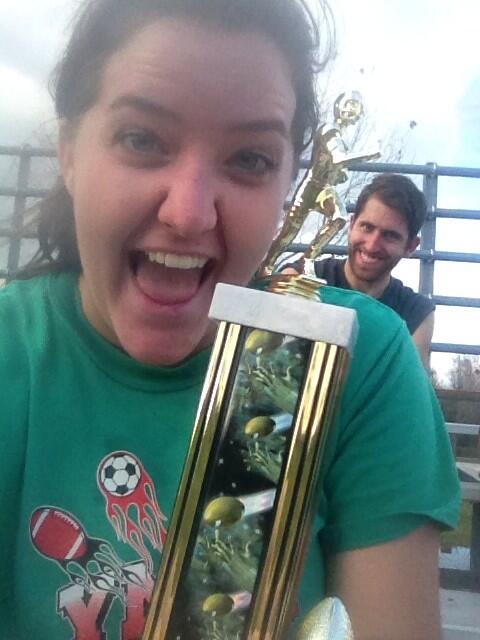 crawfordmic's tweet image. I am the champion of the CrossPointe bowl #threetouchdowns