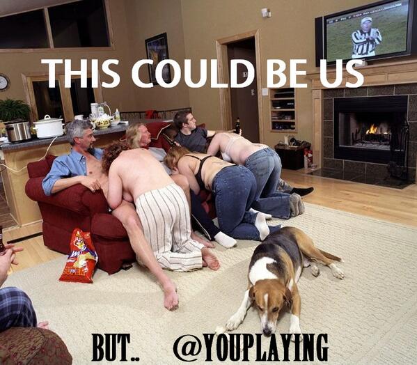 YouPlayin's tweet photo. #ThisCouldBeUsButYouPlayin #SB48 http://t.co/1PFkmNoAp8