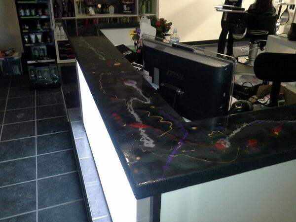 jrksurfaces's tweet photo. Runway Hair also gets a new countertop to match floor. A beautiful new salon! Good job Robin!! http://t.co/FRgtRiqdGh