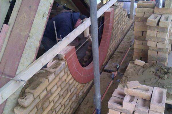 Bullseye in gable on Chelsea embankment job