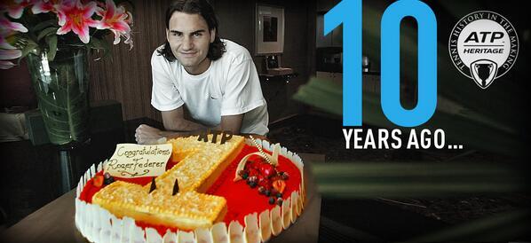 federer_roger's tweet image. Today marks the 10th anniversary of Roger first becoming No. 1 in the Emirates ATP Rankings on 2 February 2004