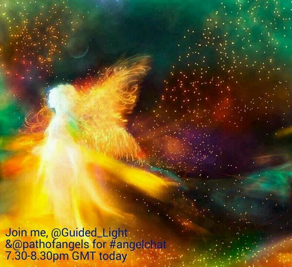 Don't forget #angelchat 7.30-8.30pm GMT today! Please join in with me &amp; <a href="/pathofangels/">Suzanne</a> using the hashtag #angelchat :)