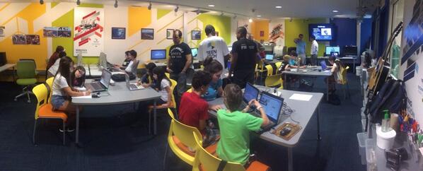 CoderDojoMiami's tweet image. Teams are building their @coderdojo @Kickstarter concepts. Cool project presentations ahead! #MiamiTech
