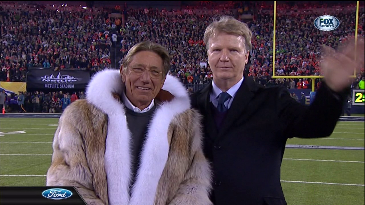 Broadway Joe Makes A Familiar Fashion Statement Houston Chronicle Joe Namath Wore A Fur Coat And Messed Up The Coin Toss In His Super Bowl Cameo Gif Huffington Post