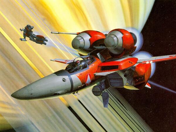 Yuji Kaida's box art for the Macross VT-1 Super Ostrich is one of