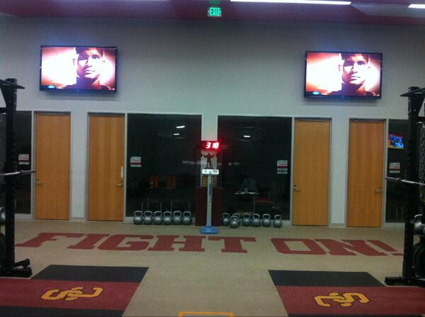 CoachNansenUT's tweet photo. Strength and Conditioning Coaches Offices... #HowWillYouWatch #SuperBowlXLVIII #FightOn #SCuperBowlParty http://t.co/YCvhTWSwow
