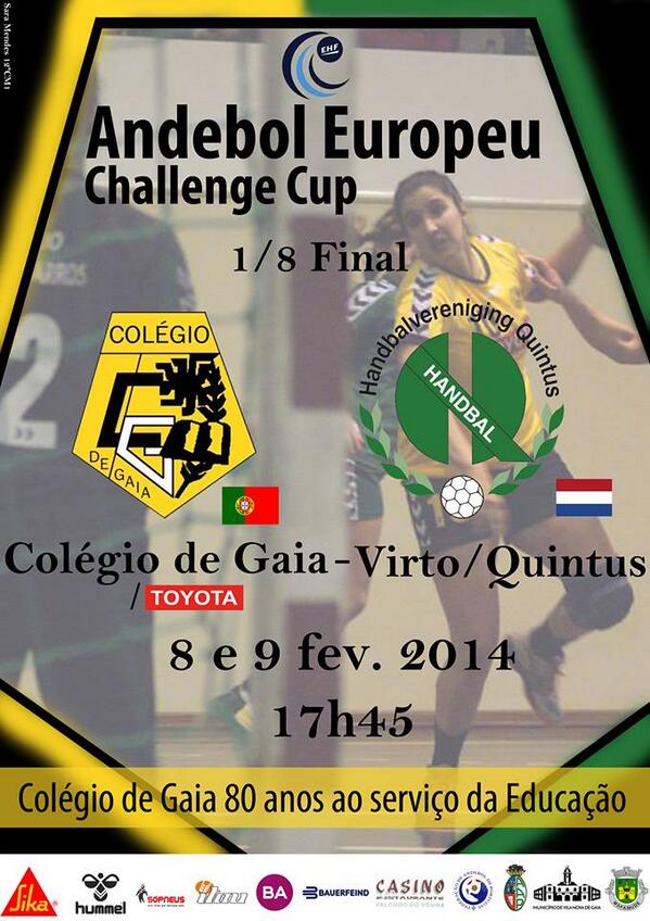 QuintusFreak's tweet photo. CHALLENGE CUP-WEDSTRIJDEN: 8 en 9 februari Virto/Quintus 1 tegen Colegio de Gaia. 
http://t.co/H0MEuQMXnI http://t.co/Bex0RpTUYD