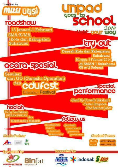 OMG!! Tiket @ugs2014 udh menipis. Bahaya nih buat anak sma yg blm beli tiket. Yuk ditunggu didepan smanpat dr jam 1:)